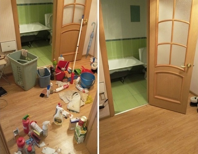 Уборка кухни и ванной в 1-комнатной квартире